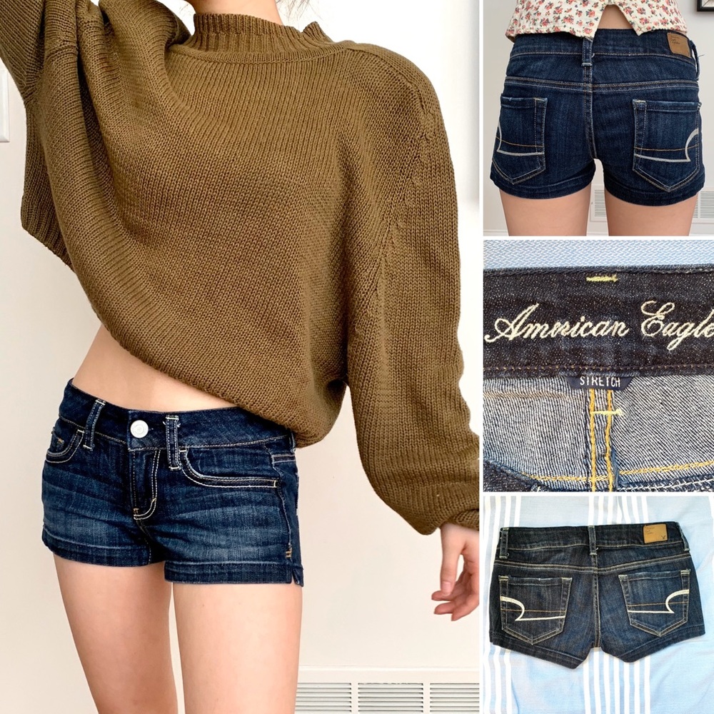 American Eagle Dark Denim Shorts